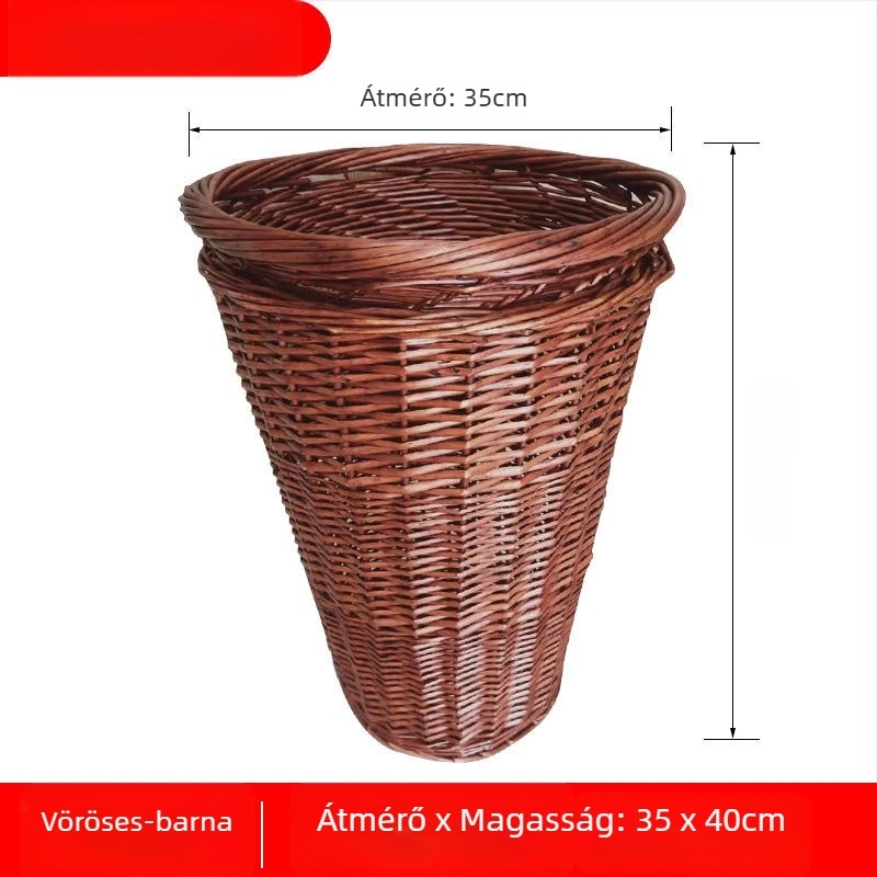 Tároló kosár rattanból és vesszőből, modell 001, modern minimalista stílus, Liu yijiaju
