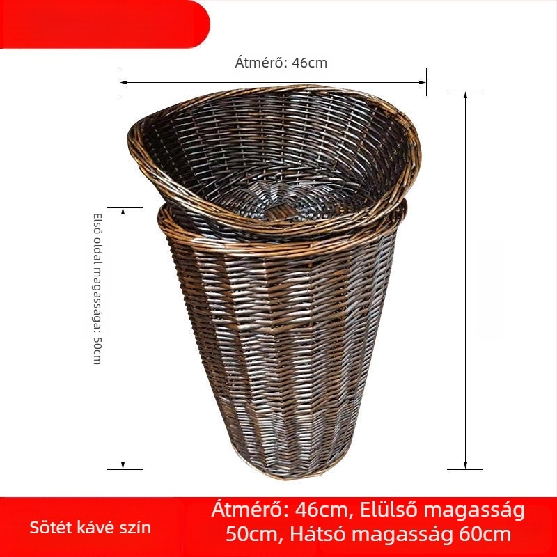 Tároló kosár rattanból és vesszőből, modell 001, modern minimalista stílus, Liu yijiaju