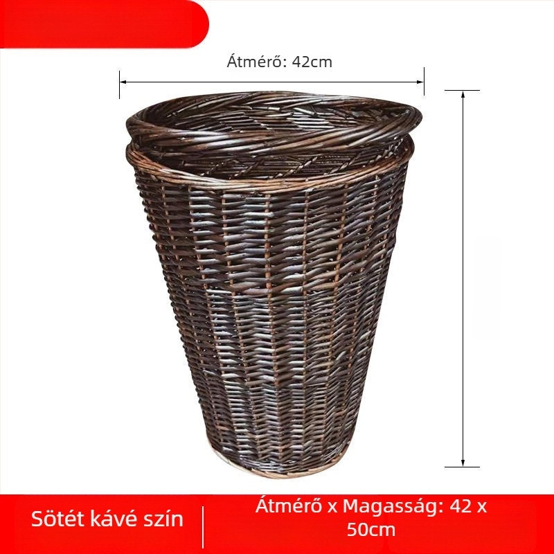 Tároló kosár rattanból és vesszőből, modell 001, modern minimalista stílus, Liu yijiaju