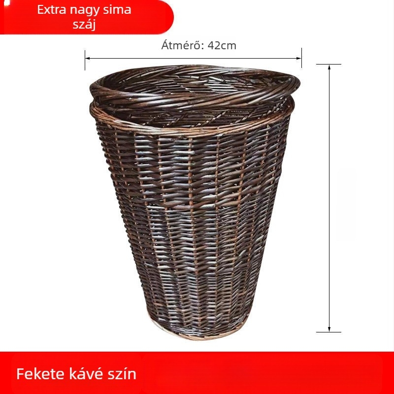 Tároló kosár rattanból és vesszőből, modell 001, modern minimalista stílus, Liu yijiaju