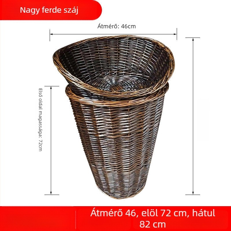 Tároló kosár rattanból és vesszőből, modell 001, modern minimalista stílus, Liu yijiaju