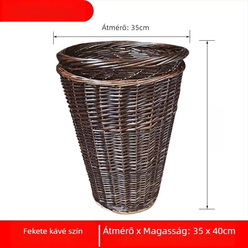 Tároló kosár rattanból és vesszőből, modell 001, modern minimalista stílus, Liu yijiaju