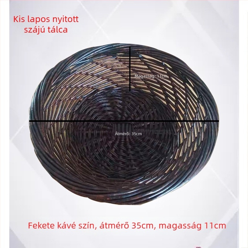 Tároló kosár rattanból és vesszőből, modell 001, modern minimalista stílus, Liu yijiaju