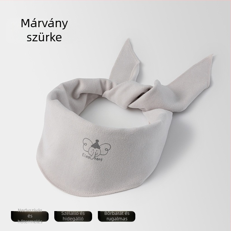 Gyermek háromszög sál, ősz-téli szezonra, szélálló, meleg és vastag, fiúknak és lányoknak