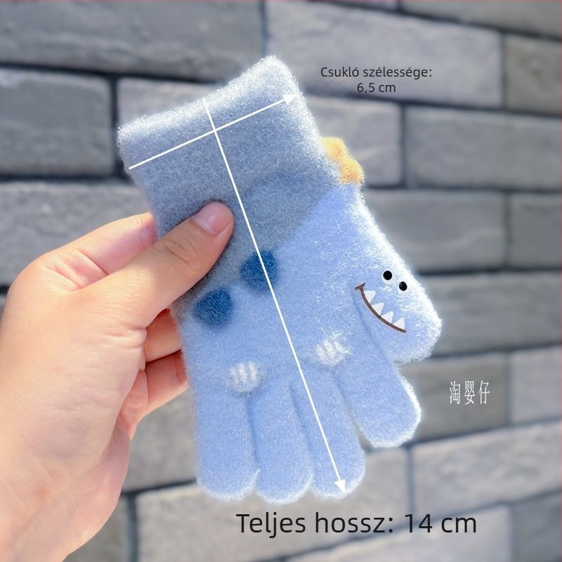 Kötött gyerek kesztyűk felosztott ujjaival, melegek, tavasz, fiúknak