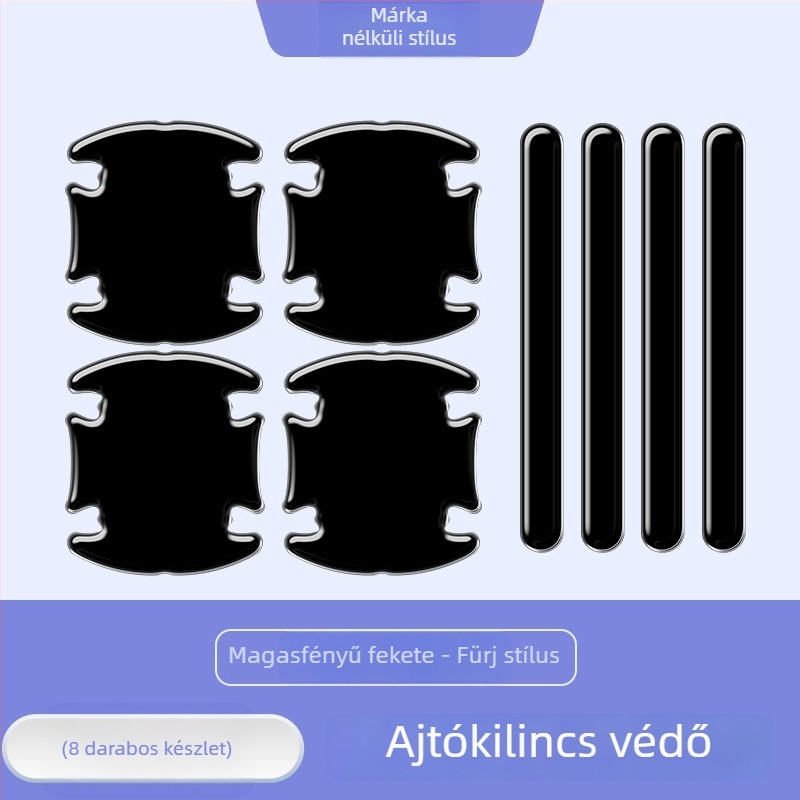 Ütközésvédő ajtócsík, univerzális ajtó- és kilincsvédő, ragasztó alapú karcolásvédő