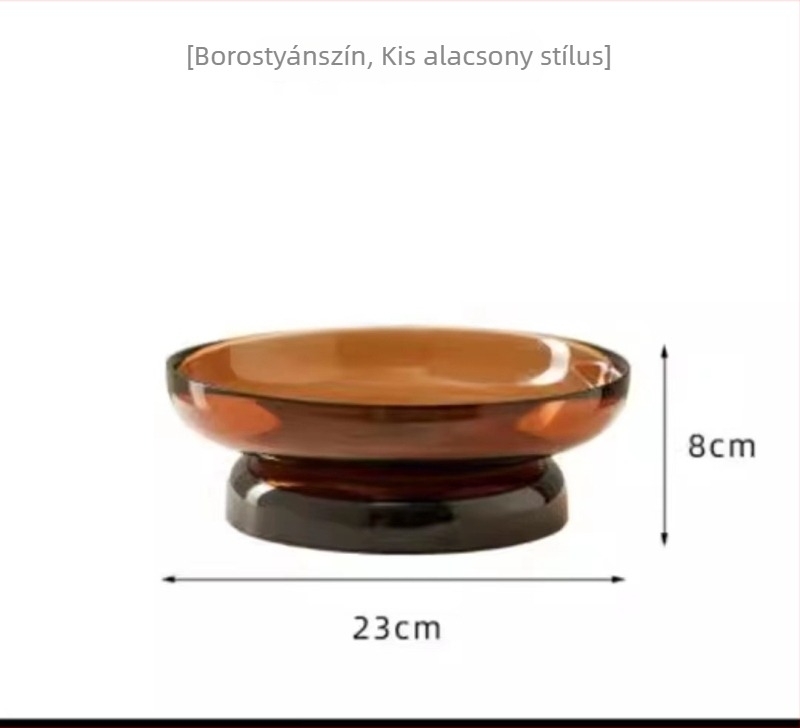 Üvegből készült gyümölcstál, modern minimalista stílus, egyszerű stílus, első osztályú minőség.