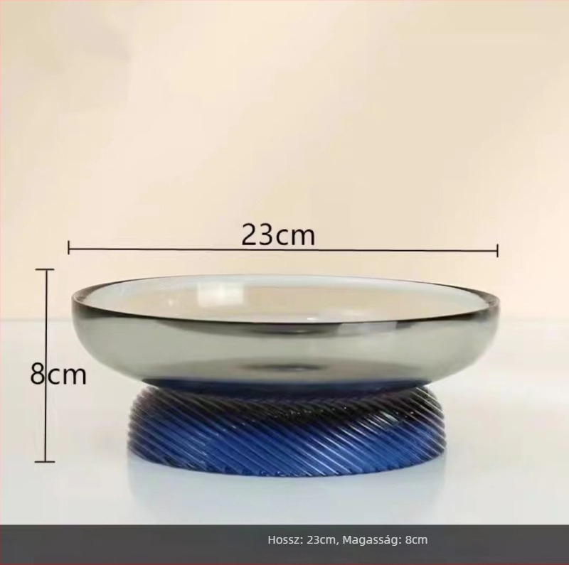 Üvegből készült gyümölcstál, modern minimalista stílus, egyszerű stílus, első osztályú minőség.