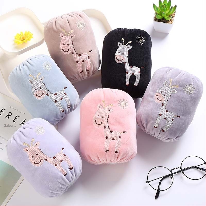 Gyerekeknek szóló téli karvédő ujjak, foltálló, flanel anyag, mintázat szarvas