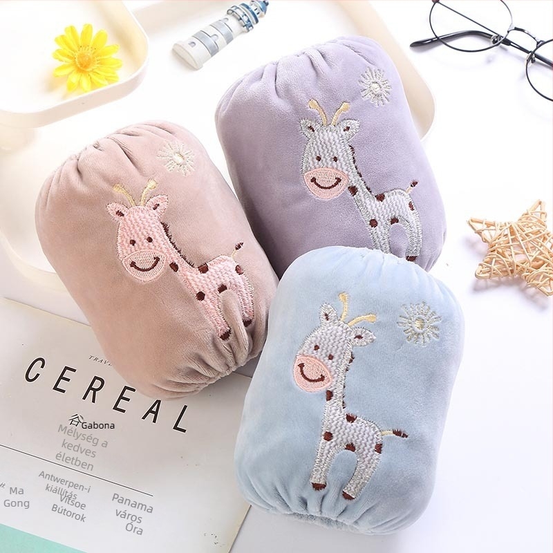 Gyerekeknek szóló téli karvédő ujjak, foltálló, flanel anyag, mintázat szarvas