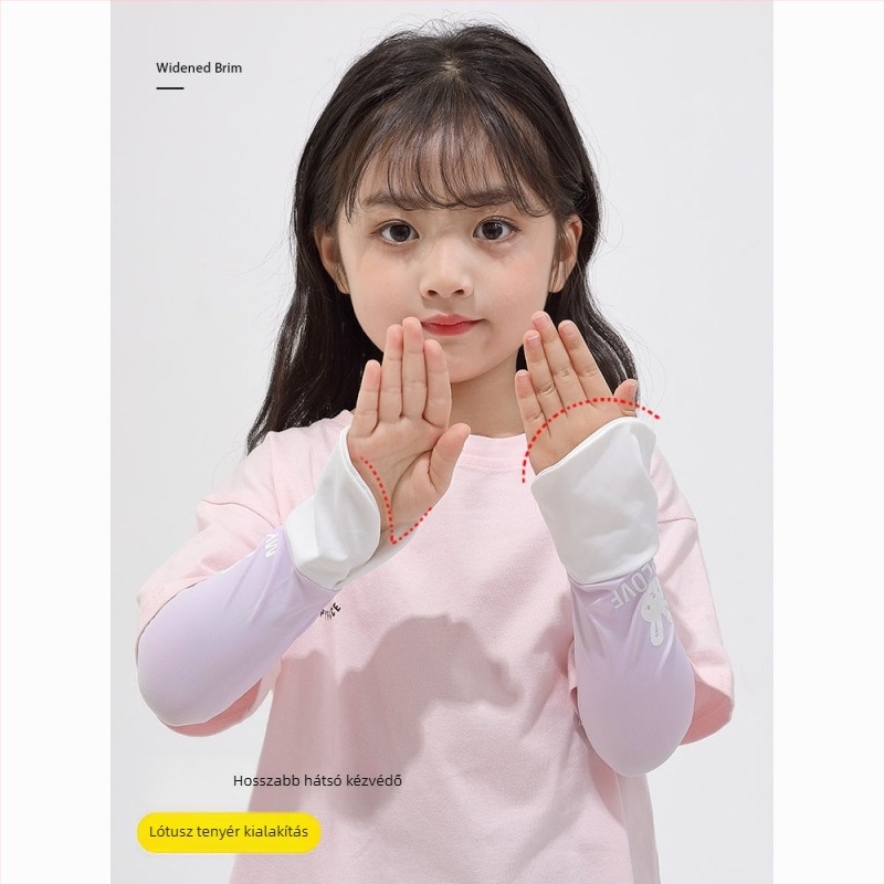 Napsugárzás elleni ujjvédő gyerekeknek – ice silk, kültéri használat, tavasz, eredeti dizájn