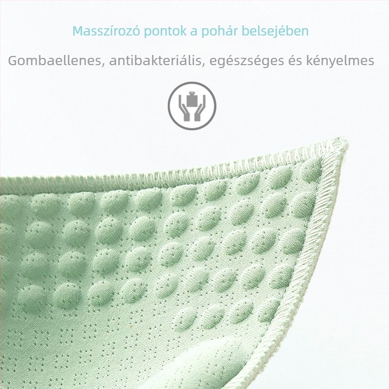 Jóga sportmelltartó levehető, vízcsepp alakú poharakkal, nylon anyag, légáteresztő, láthatatlan ruhák alatt