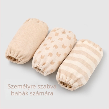 Baba karvédő ujjvédők, 100% pamut, csíkos mintázat, egész éves anti-szennyező hatással, 0–8 éveseknek, Yan Heart Sky