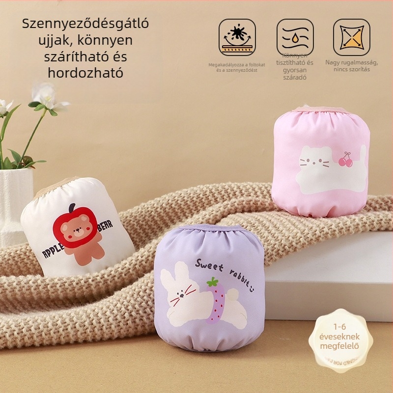 Gyerek karpántok - téli, anti-szennyező, rajzfilm mintázat, poliészter, 1–13 éveseknek