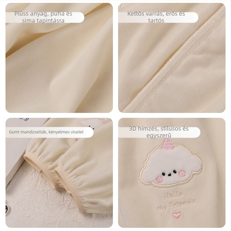 Poliészter ujjvédő kartun mintával, anti-szennyeződés, gyerekeknek és tiniknek.