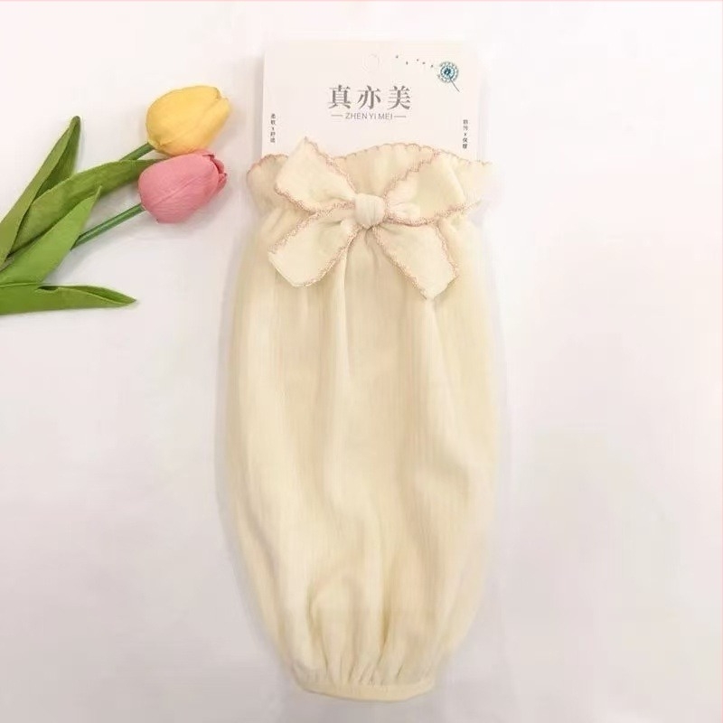 Női flanel karvédő ujjak, anti-szennyeződés, őszi-téli szezon, hímzés