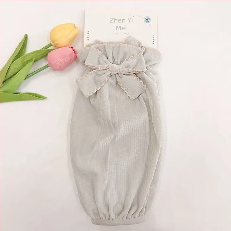 Női flanel karvédő ujjak, anti-szennyeződés, őszi-téli szezon, hímzés