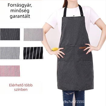 Poliészter ujjatlan kötény csíkos mintával, szennyezés elleni, modern minimalist stílusú