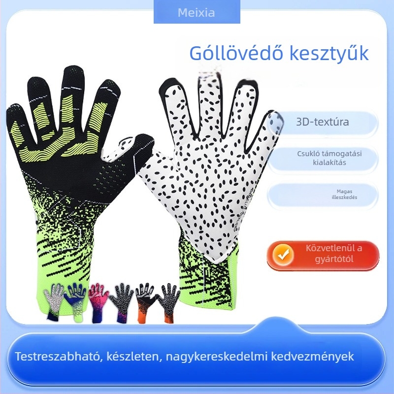 Meixia futball kapus kesztyű latex anyagból - uniszex, csúszásmentes, lélegző, professzionális