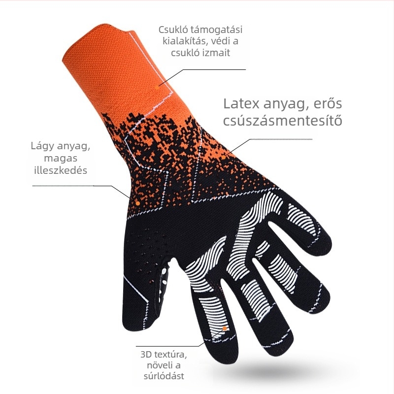 Meixia futball kapus kesztyű latex anyagból - uniszex, csúszásmentes, lélegző, professzionális