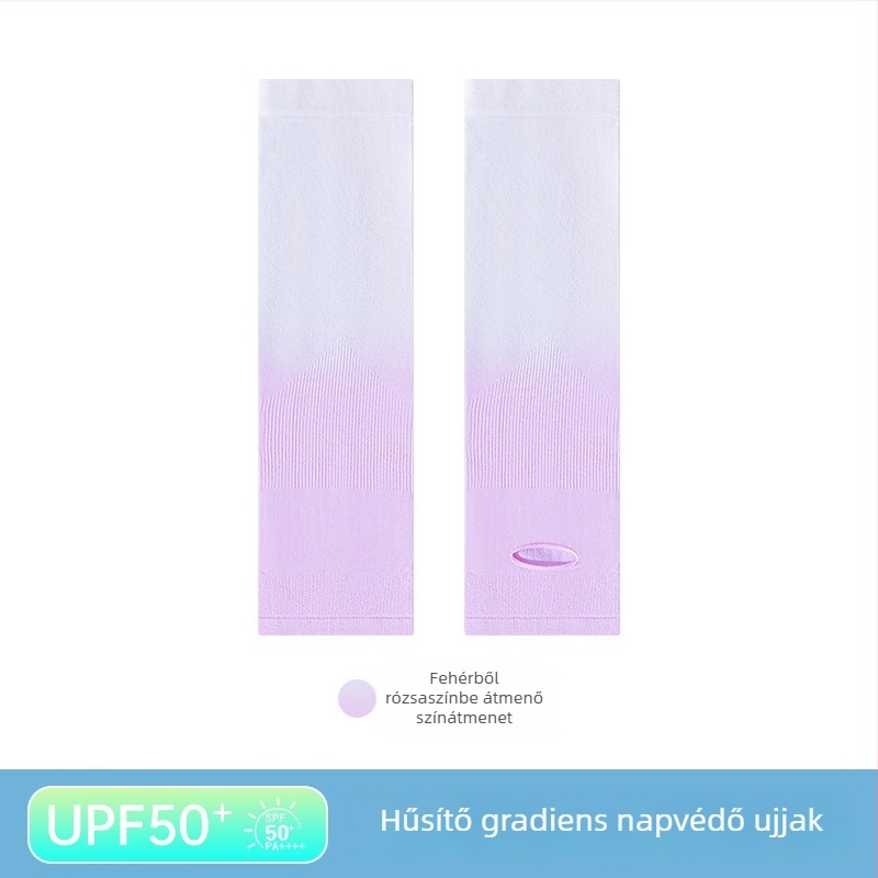 Gyermekek UV-védelmet nyújtó hűtő ujjvédők, nylon anyag, 80–90% nylon tartalom, 28–34 g/m² vastagság, ujjakhoz nyílásokkal