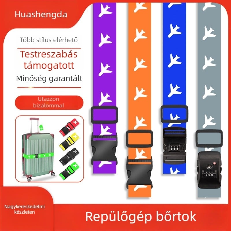 Poliészter bőröndszalag TSA kombinált zár és lopás elleni védelem