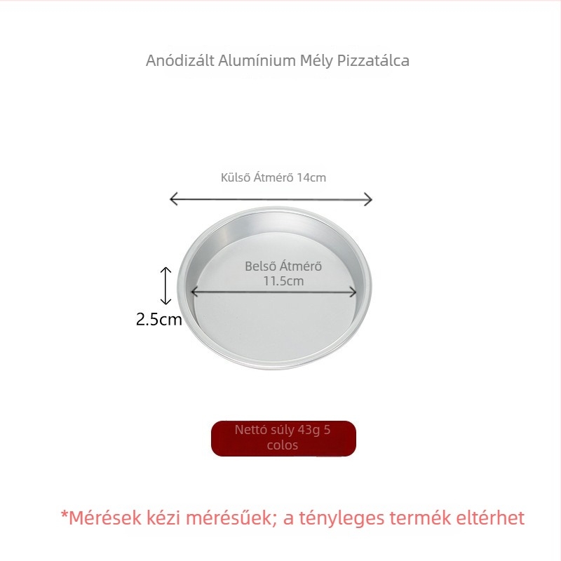 Pizza tepsi, kör alakú, alumíniumötvözetből, sütésre, mély és sekély változatok