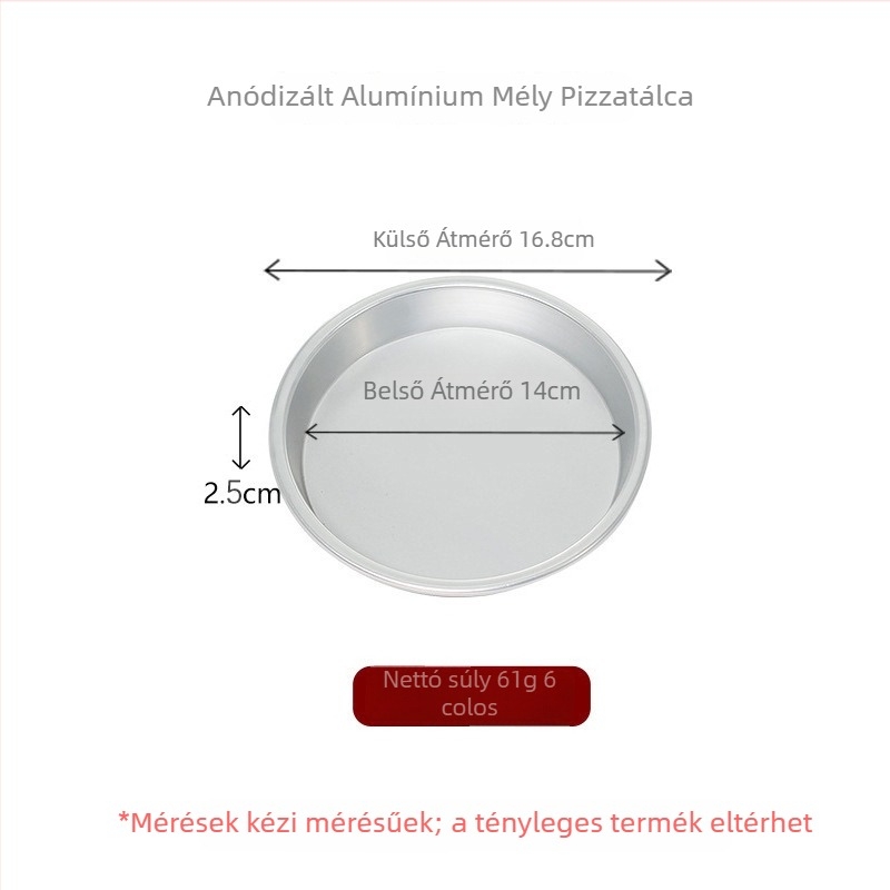 Pizza tepsi, kör alakú, alumíniumötvözetből, sütésre, mély és sekély változatok