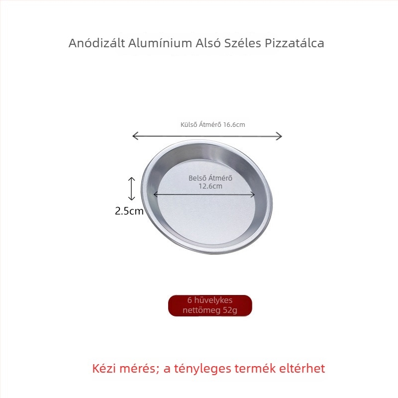 Pizza tepsi, kör alakú, alumíniumötvözetből, sütésre, mély és sekély változatok