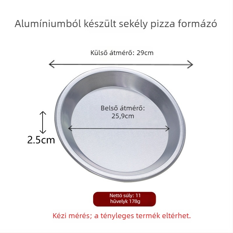 Pizza tepsi, kör alakú, alumíniumötvözetből, sütésre, mély és sekély változatok