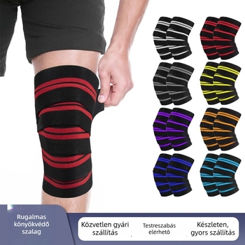 Fitnesz térdvédők – nylon test, poliészter anyag; térdkalács védelem; felnőtteknek; fitnesz gyakorlatok