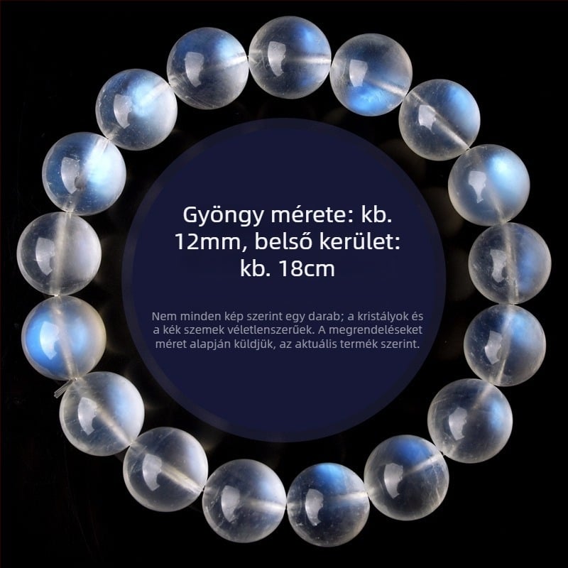 Holdkő kristály karkötő – Geometriai forma, kristályos díszítéssel, eredeti dizájn, kézre való ékszer, uniszex