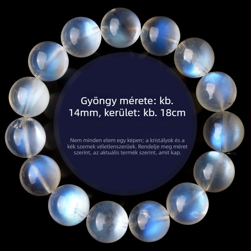 Holdkő kristály karkötő – Geometriai forma, kristályos díszítéssel, eredeti dizájn, kézre való ékszer, uniszex