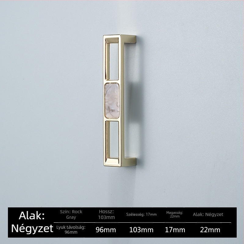 Szekrény- és ruhásszekrény ajtófogantyú - Four-leaf Clover modell, cink ötvözet, elektroplatírozás, könnyű lux stílus