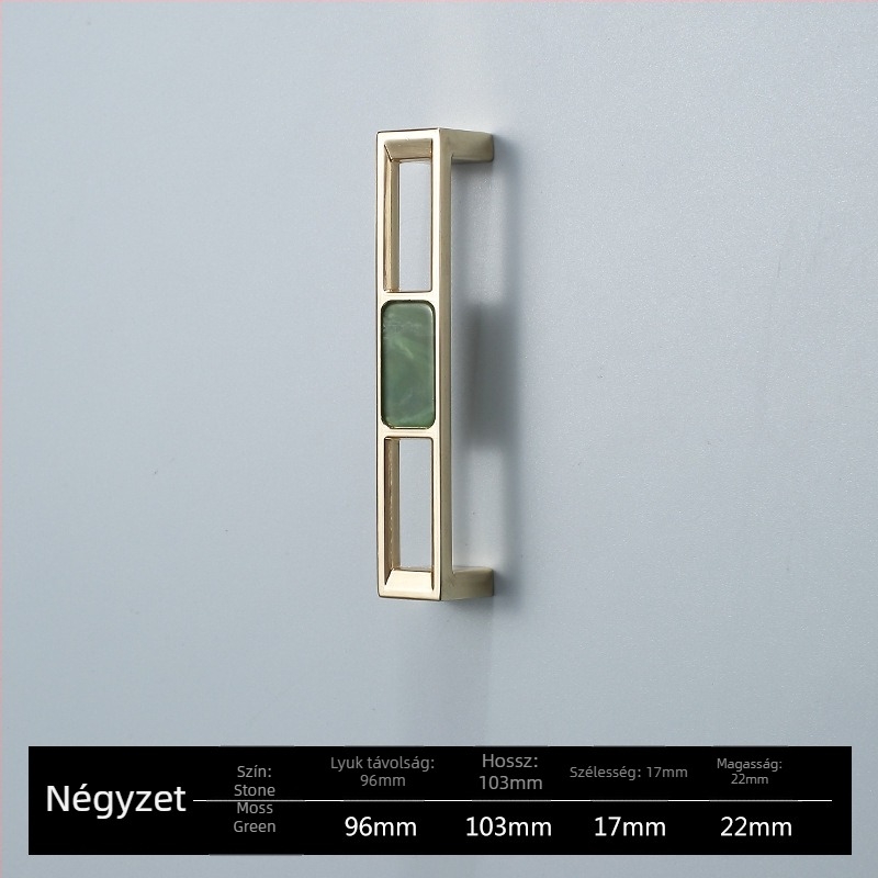 Szekrény- és ruhásszekrény ajtófogantyú - Four-leaf Clover modell, cink ötvözet, elektroplatírozás, könnyű lux stílus
