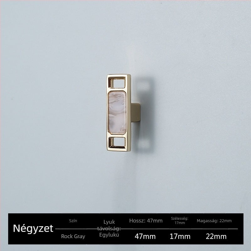 Szekrény- és ruhásszekrény ajtófogantyú - Four-leaf Clover modell, cink ötvözet, elektroplatírozás, könnyű lux stílus