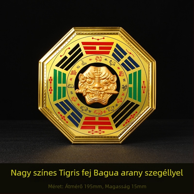 Bagua Tai Chi függő medál – Tigrisfej dizájn – Anyag: fa és alumíniumlemez; Kategória: Bagua; Vallási: taoista; Nettó tömeg: 0,14 kg; Márka: Jinlun Craftsmanship