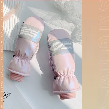 Női téli síkesztyűk – szélálló, vízálló, meleg hőszigetelés, koreai stílus, kültéri sportokra