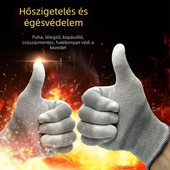 Grillkesztyű érintőképernyővel, Hőálló, Hőszigetelő, Olajálló, Nylon