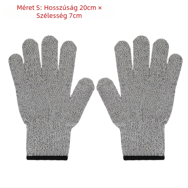 HPPE 5-ös vágásvédelmi kesztyűk, élelmiszer-minőségű, kertészeti szedéshez, kötött dizájn, gyerekeknek és felnőtteknek, munkahelyi védelem