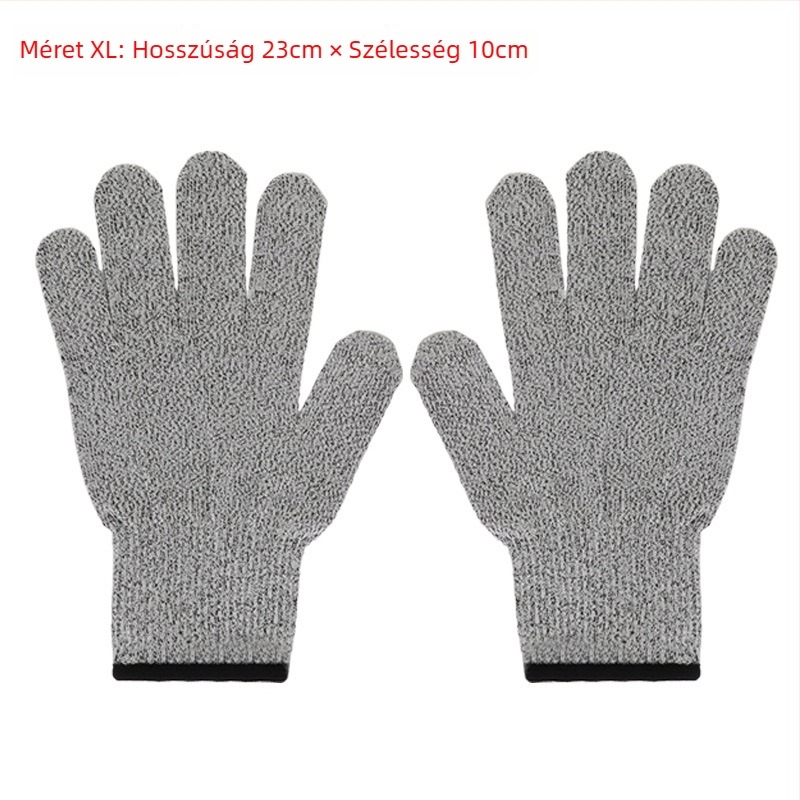 HPPE 5-ös vágásvédelmi kesztyűk, élelmiszer-minőségű, kertészeti szedéshez, kötött dizájn, gyerekeknek és felnőtteknek, munkahelyi védelem
