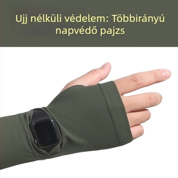 Férfiaknak Ice Silk hűtő ujjvédők UV védelemmel, légző nylon anyagból, vezetéshez és kültéri biciklizéshez