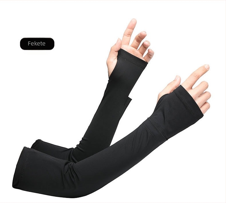 Férfiaknak Ice Silk hűtő ujjvédők UV védelemmel, légző nylon anyagból, vezetéshez és kültéri biciklizéshez