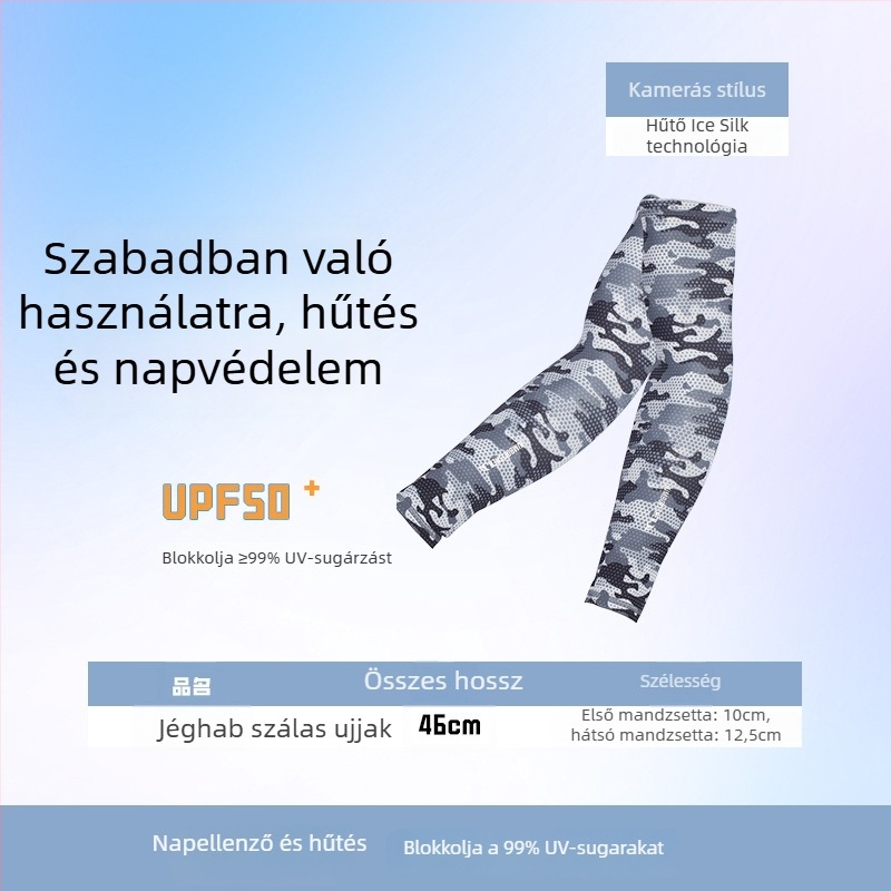 Kültéri karvédők – uniszex, nylon anyag, csíkos mintázat, napvédő funkció, horgászat, túrázás, kempingezés és kerékpározás