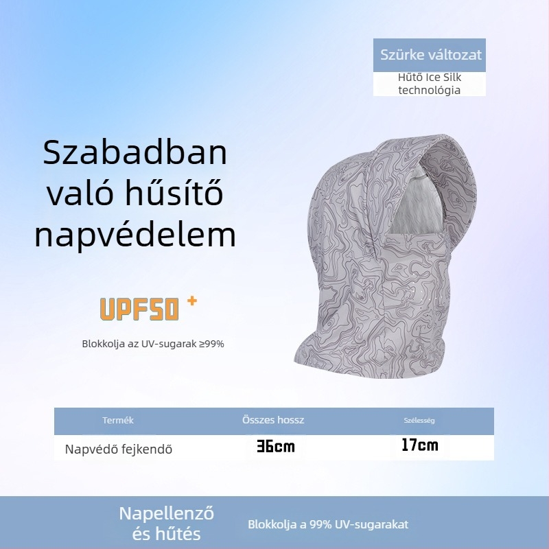 Kültéri karvédők – uniszex, nylon anyag, csíkos mintázat, napvédő funkció, horgászat, túrázás, kempingezés és kerékpározás