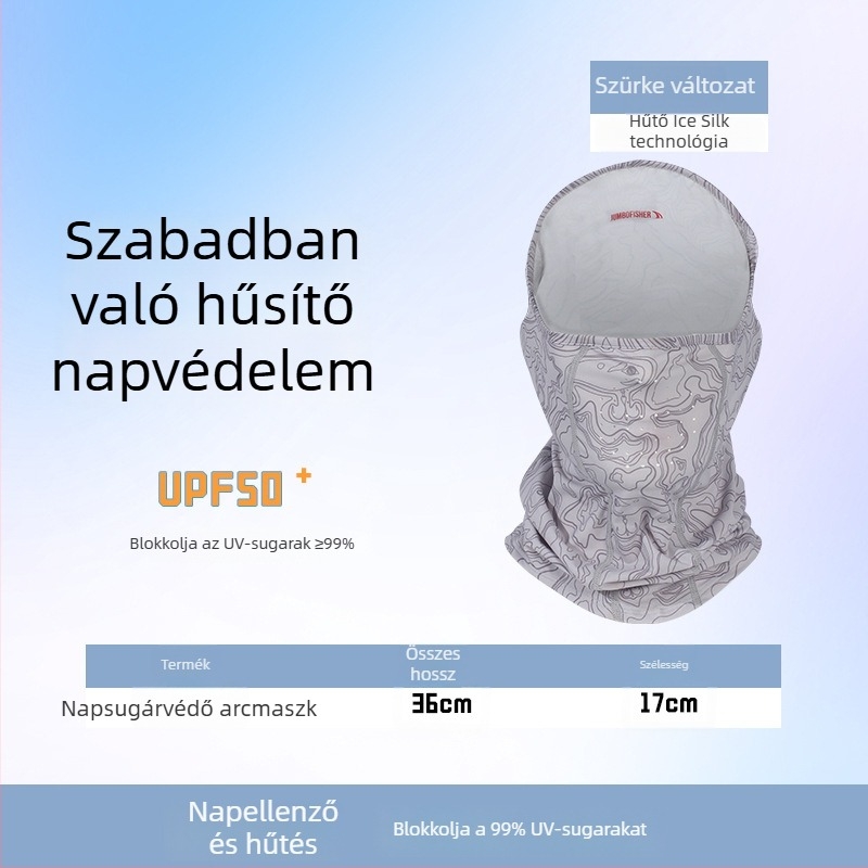 Kültéri karvédők – uniszex, nylon anyag, csíkos mintázat, napvédő funkció, horgászat, túrázás, kempingezés és kerékpározás