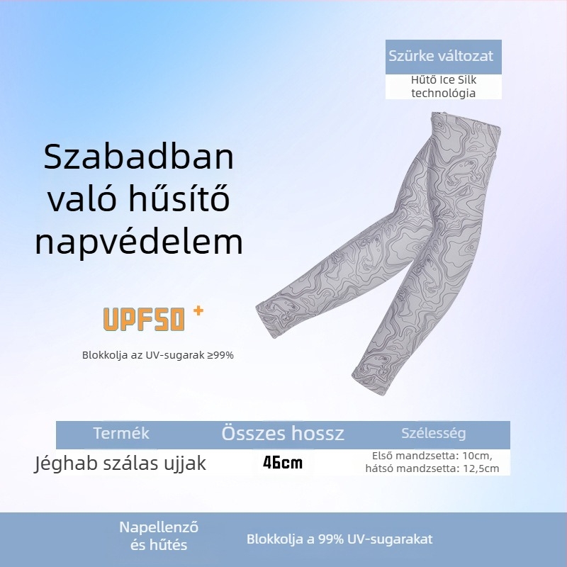 Kültéri karvédők – uniszex, nylon anyag, csíkos mintázat, napvédő funkció, horgászat, túrázás, kempingezés és kerékpározás