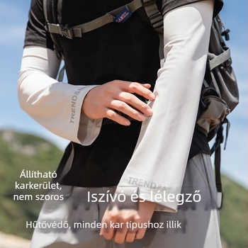 UV-védő karpánt, 100% nylon anyag, bő szabás, Nyár 2024, Smoke