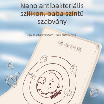 Vastagított szilikon dagasztó mat, élelmiszer-minőségű, tapadásmentes, testreszabható