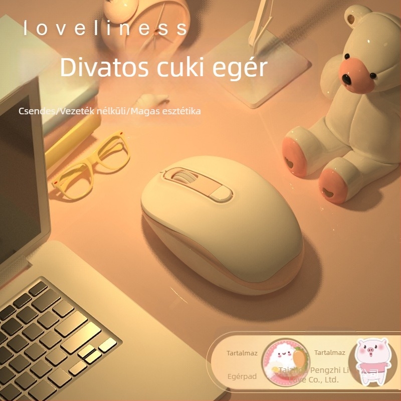 2025-ös új vezetékes, csendes egér irodai és otthoni használatra, stílusos kialakítás, laptopokhoz és asztali számítógépekhez, USB és Bluetooth kapcsolattal